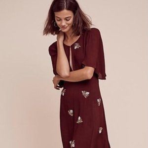Anthropologie Moulinette Soeurs Beaded Firefly Dress